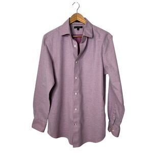 Banana Republic Non-Iron Cotton Camden Fit Dress‎ Shirt Bridseye Print L